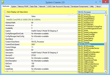 System Crawler screenshot