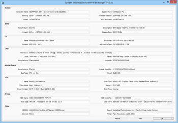 System Information Retriever screenshot