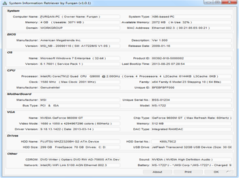 System Information Retriever screenshot