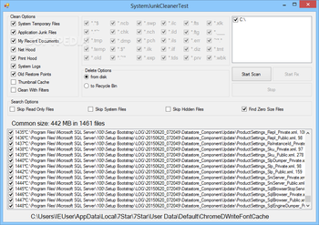 System Junk Cleaner ActiveX screenshot