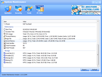 System Maintenance screenshot 8
