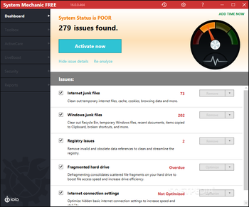 System Mechanic Free screenshot