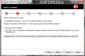 System Migration Assistant screenshot