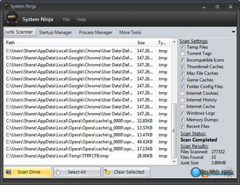 System Ninja Portable screenshot