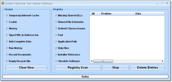 System Optimizer and Cleaner Software screenshot