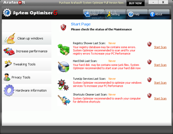 System Optimizer screenshot