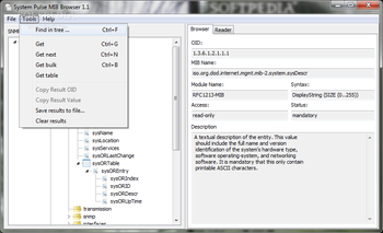 System Pulse MIB Browser screenshot 2