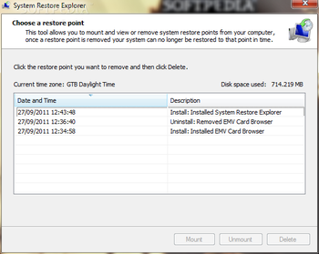 System Restore Explorer screenshot