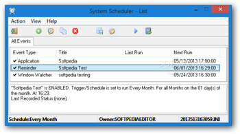 System Scheduler screenshot