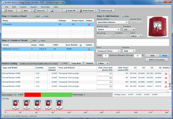 System Sensor Voltage Drop Calculator screenshot