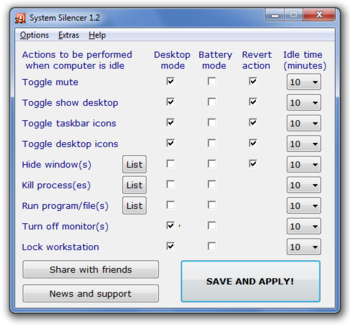 System Silencer screenshot