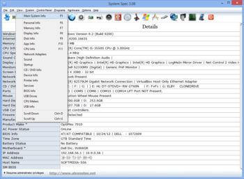 System Spec screenshot 3