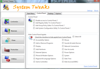 System Tweaks screenshot 2