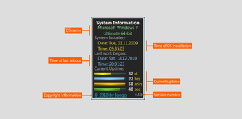 System Uptime full Plus screenshot