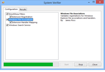 System Verifier screenshot
