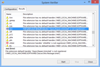 System Verifier screenshot 2
