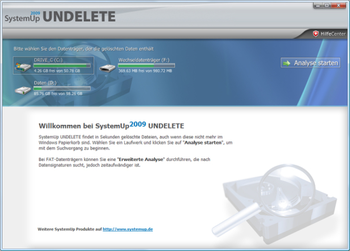 SystemUp Undelete 2009 screenshot
