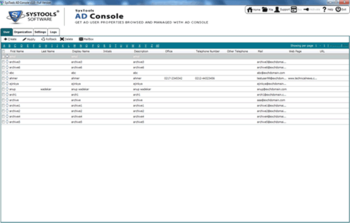 SysTools AD Console screenshot