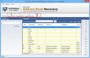 SysTools Address Book Recovery screenshot 2