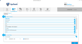 SysTools AOL Backup screenshot 3