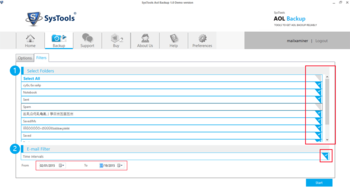 SysTools AOL Backup screenshot 4