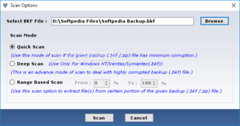 SysTools BKF Recovery screenshot 2