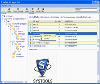 SysTools BKF Repair screenshot