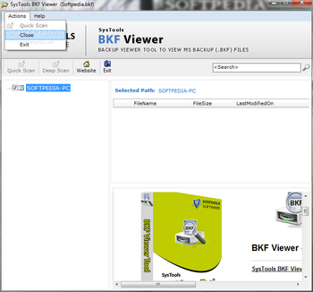 SysTools BKF Viewer screenshot 2