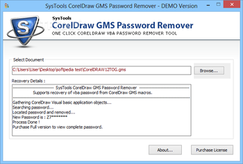 SysTools CorelDraw GMS Password Remover screenshot