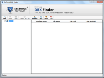 SysTools DBX Finder screenshot 2