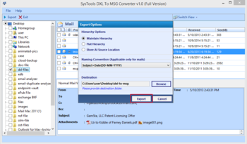 SysTools DXL to MSG Converter screenshot 3