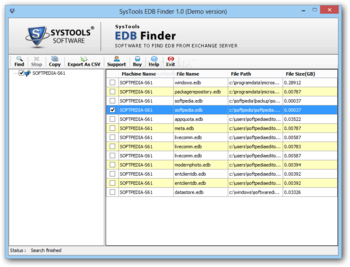 SysTools EDB Finder screenshot