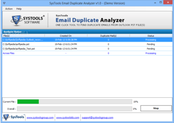 SysTools Email Duplicate Analyzer screenshot 2