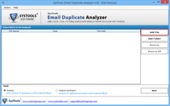 SysTools Email Duplicate Analyzer screenshot 2