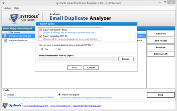 SysTools Email Duplicate Analyzer screenshot 3