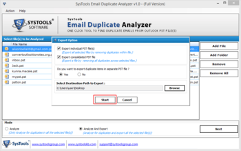 SysTools Email Duplicate Analyzer screenshot 4