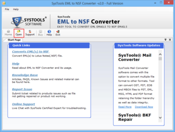 SysTools EML to NSF Converter screenshot 2