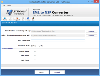 SysTools EML to NSF Converter screenshot 4