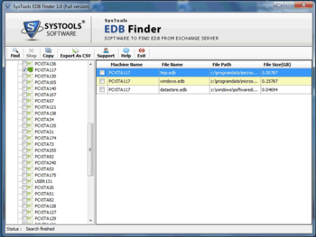 SysTools Exchange EDB Finder screenshot 3