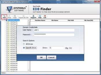 SysTools Exchange EDB Finder screenshot 4