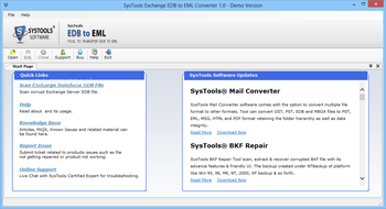 SysTools Exchange EDB to EML Converter screenshot