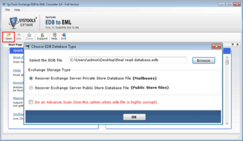 SysTools Exchange EDB to EML Converter screenshot 2