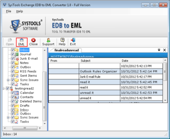 SysTools Exchange EDB to EML Converter screenshot 3