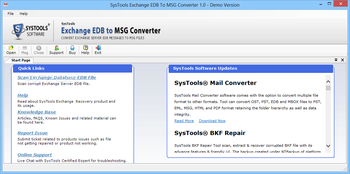 SysTools Exchange EDB to MSG Converter screenshot