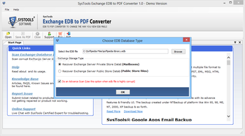 SysTools Exchange EDB to PDF Converter screenshot 2