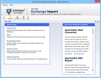 SysTools Exchange Import screenshot