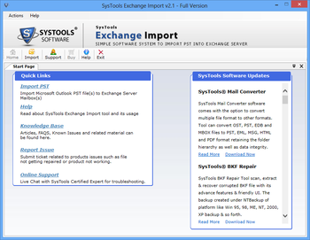 SysTools Exchange Import screenshot