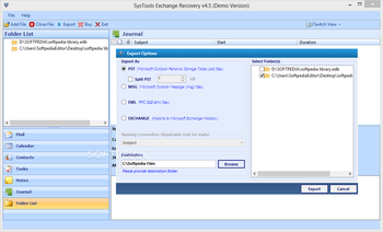 SysTools Exchange Recovery screenshot 2