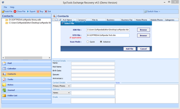 SysTools Exchange Recovery screenshot 3