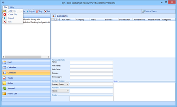 SysTools Exchange Recovery screenshot 4